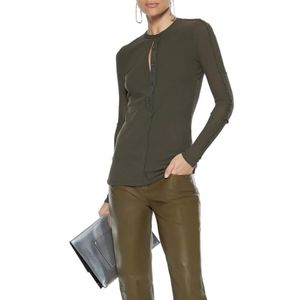 Proenza Schouler Olive Long Sleeve Top